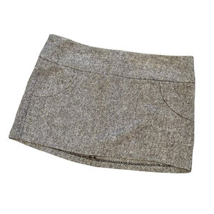 Y2K tweed Micro black gray Mini Skirt Preppy Schoolgirl Grunge